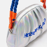 House of Holland Holographic Shoulder With Bag Blue Rope Strap