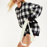 House of Holland Jumper  Black & White Check