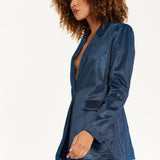 House of Holland Navy Shimmer Blazer