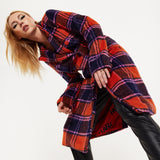 House Of Holland Red Check Coat