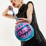 House of Holland Blue Metallic Sphere Crossbody Bag