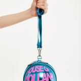 House of Holland Blue Metallic Sphere Crossbody Bag