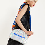 House of Holland Holographic Shoulder With Bag Blue Rope Strap