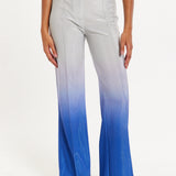 House of Holland Ombre Shimmer Trousers In Blue And Silver