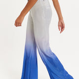 House of Holland Ombre Shimmer Trousers In Blue And Silver