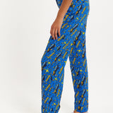 Rocket Print Diamante Embellish Trousers