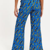 Rocket Print Diamante Embellish Trousers