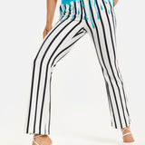 HOUSE OF HOLLAND STRIPE BLUE DRIP PRINTED TROUSERS