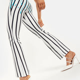 HOUSE OF HOLLAND STRIPE BLUE DRIP PRINTED TROUSERS