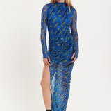 House Of Holland Rocket Print Mesh Dress