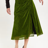 House of Holland Gathered Midi Skirt