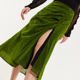 House of Holland Gathered Midi Skirt