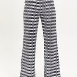 House Of Holland Striped and Logo Printed Trousers in Black and White