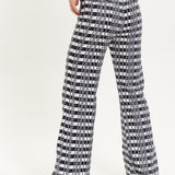 House Of Holland Striped and Logo Printed Trousers in Black and White