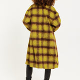 House Of Holland Mustard Check Coat