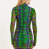 House Of Holland Abstract Snake Print Mini Dress