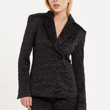 House Of Holland Heart Quilted Blazer in Black