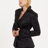 House Of Holland Heart Quilted Blazer in Black