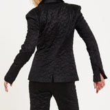 House Of Holland Heart Quilted Blazer in Black