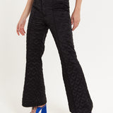 House Of Holland Heart Quilted Trousers in Black