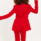 House of Holland Red Block Colour Pleat Blazer