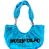 House Of Holland Crinkle Shoulder And Crossbody Bag Blue