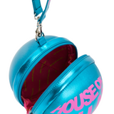 House of Holland Blue Metallic Sphere Crossbody Bag